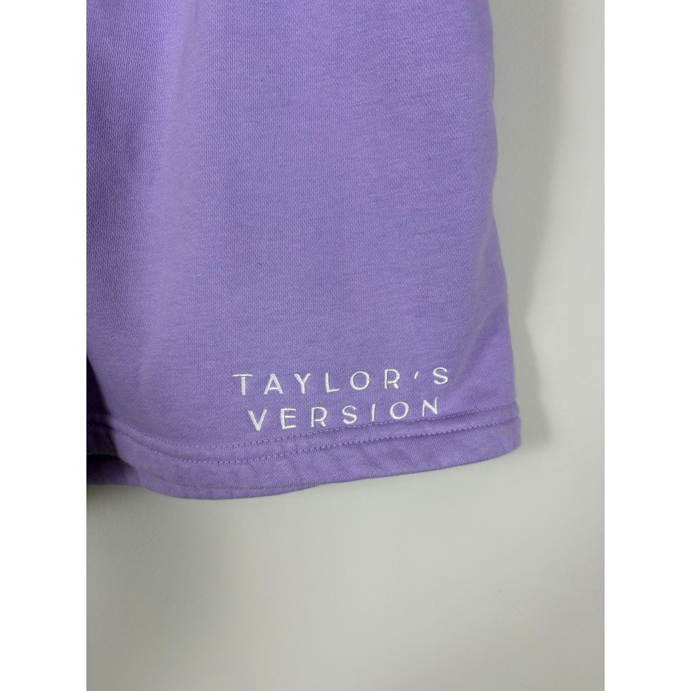 Emacity Threads Taylors Version Purple Sweat Shorts Womens Medium Lavender - Picture 4 of 8